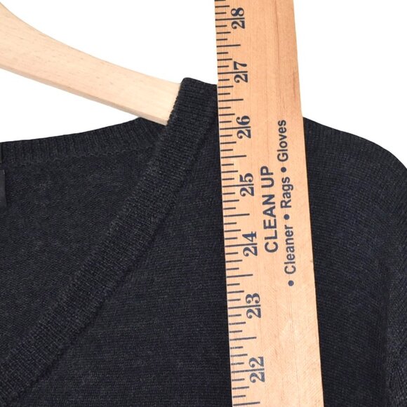 J.Crew Slim Fit Merino 100% Wool Sweater Charcoal Grey L Minimalist Preppy - Picture 5 of 7